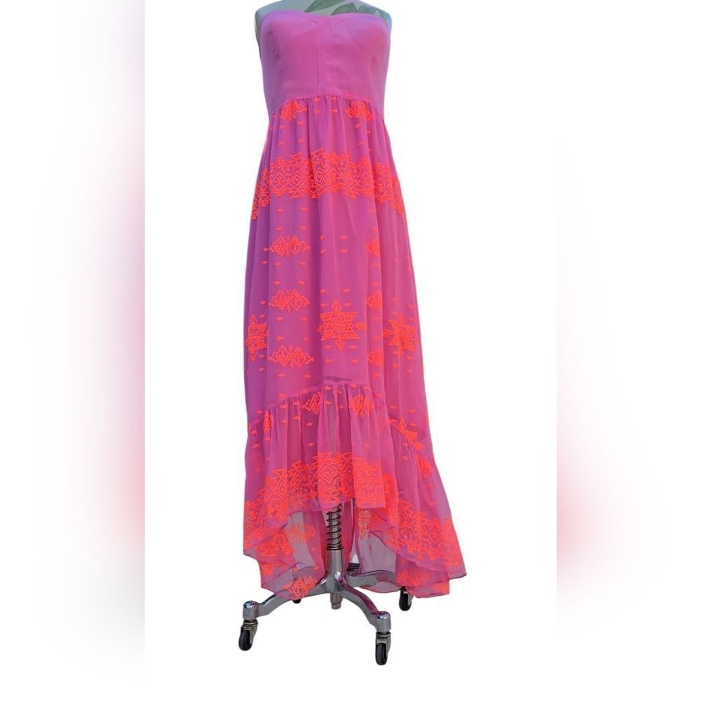 Pink Strapless Maxi Dress Size L - Picture 7 of 8